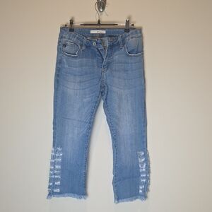 KanCan Light Blue Cropped Jeans